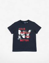 CHICCO Boys Four Wheels Are Better Tee Dark Blue Син 104 | MegaMall.bg