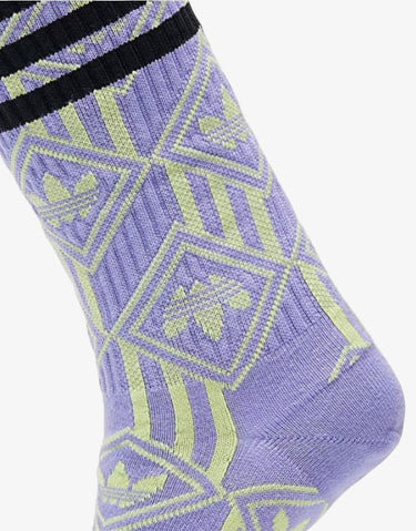 ADIDAS 2 Packs Crew Socks Multicolor/White