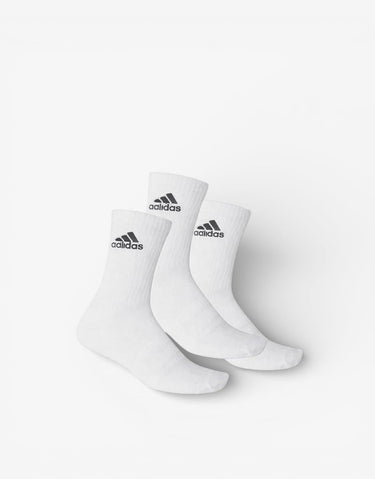 ADIDAS 3 Packs Cushioned Crew Socks White | MegaMall.bg