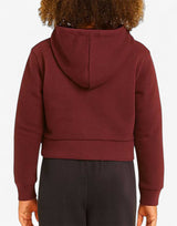 ADIDAS Adicolor Cropped Hoodie Burgundy | MegaMall.bg