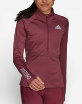 ADIDAS Adizero 1/2 Zip Top Burgundy Бордо XS | MegaMall.bg