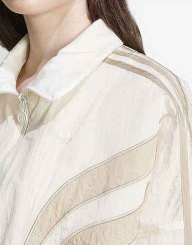 ADIDAS Atlanta Cut Line Loose Nylon Track Top White