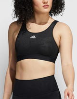 ADIDAS Believe This Medium-Support Lace Camo Workout Bra Черен XS | MegaMall.bg