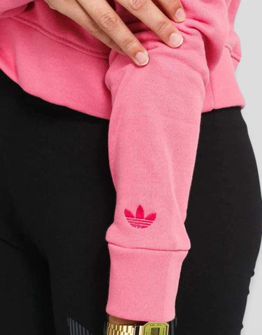ADIDAS Cropped Hoodie Pink | MegaMall.bg