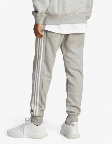 ADIDAS Essentials French Terry Tapered Cuff 3-Stripes Pants Grey | MegaMall.bg