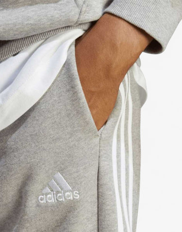 ADIDAS Essentials French Terry Tapered Cuff 3-Stripes Pants Grey | MegaMall.bg