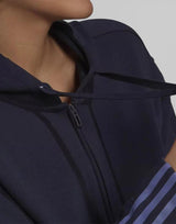 ADIDAS Essentials Loose Cut 3-Stripes Full-Zip Hoodie Navy | MegaMall.bg
