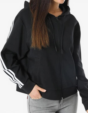 ADIDAS Future Icons 3-Stripes Full-Zip W Hoodie Black