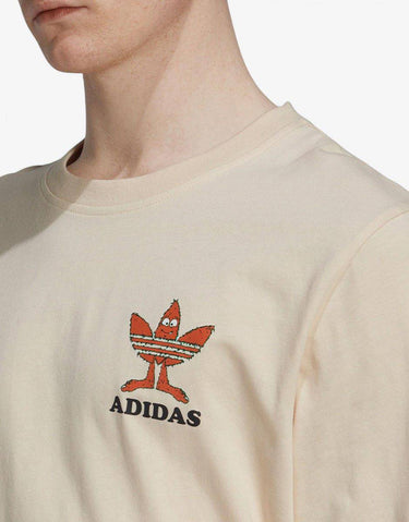 ADIDAS Graphic Fun Long Sleeve Tee Beige | MegaMall.bg