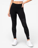 ADIDAS Optime Aeroready Training Stretch Graphic Leggings Black Черен 140 | MegaMall.bg