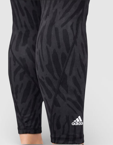 ADIDAS Optime Aeroready Training Stretch Graphic Leggings Black | MegaMall.bg