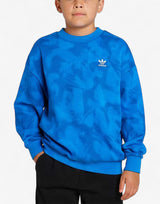 ADIDAS Originals All Over Print Crewneck Sweatshirt Blue Син 140 | MegaMall.bg