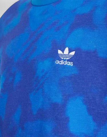 ADIDAS Originals All Over Print Crewneck Sweatshirt Blue | MegaMall.bg