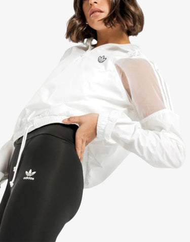 ADIDAS Originals Cropped Windbreaker Jacket White