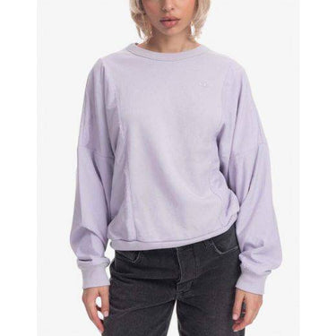 ADIDAS Originals Embroidered Logo Crew Neck Sweatshirt Purple | MegaMall.bg