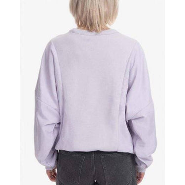ADIDAS Originals Embroidered Logo Crew Neck Sweatshirt Purple | MegaMall.bg