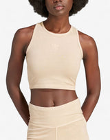 ADIDAS Originals Essentials+ Crop Tank Top Beige Бежов XS | MegaMall.bg