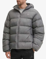 ADIDAS Originals Tonal Hooded Puffer Jacket Grey Сив M | MegaMall.bg
