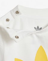 ADIDAS Originals Trefoil Shorts Tee Set White/Yellow | MegaMall.bg