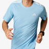 ADIDAS Own The Run 3-Stripes Tee Blue Син XS | MegaMall.bg