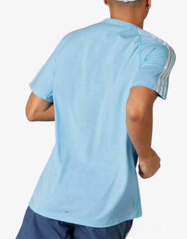 ADIDAS Own The Run 3-Stripes Tee Blue | MegaMall.bg