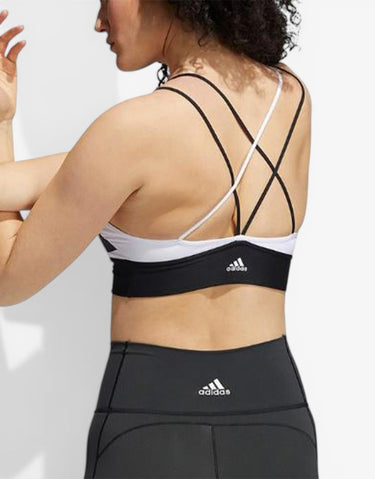 ADIDAS Performance Alpha Model 3 Bar Logo Bra White