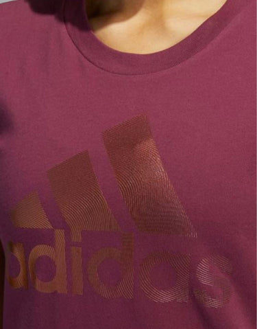 ADIDAS Sportswear Holiday Graphic Short Sleeve Tee Burgundy | MegaMall.bg