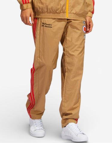 ADIDAS x Eric Eamnuel Crossover Stripe Basketball Pants Brown | MegaMall.bg