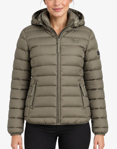 GEOGRAPHICAL NORWAY Atichoko Puffer Hoodie Jacket Khaki