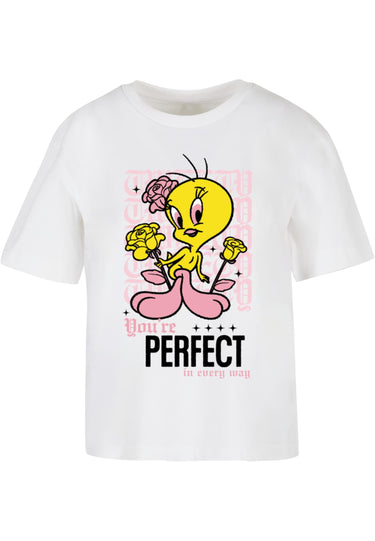 Merchcode Ladies Tweety Perfect Tee Тениски бяло