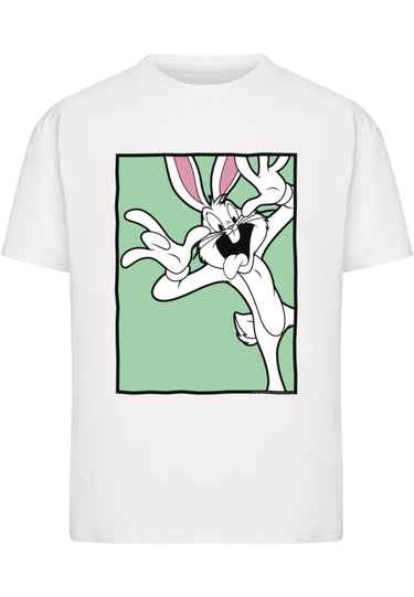 Merchcode Ladies Looney Tunes Bugs Bunny Funny Face Ladies Tee Тениски бяло