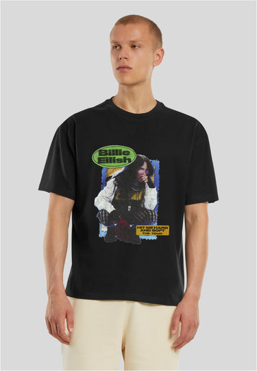 Merchcode Billie Eilish Hit Me Hard Oversize Tee Тениски черно