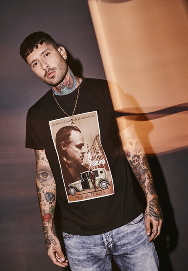 Merchcode Godfather Poster Tee Тениски черно
