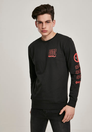 Merchcode Deadpool Shliickt Crewneck Суичъри черно