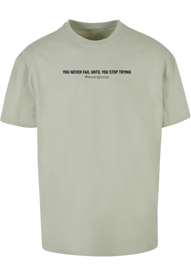 Never Give Up Heavy Oversized Tee