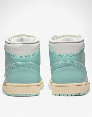 NIKE Air Jordan 1 Mid Shoes White/Blue | MegaMall.bg