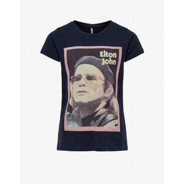 ONLY x Elton John Printed Tee Navy Син 134-140 | MegaMall.bg