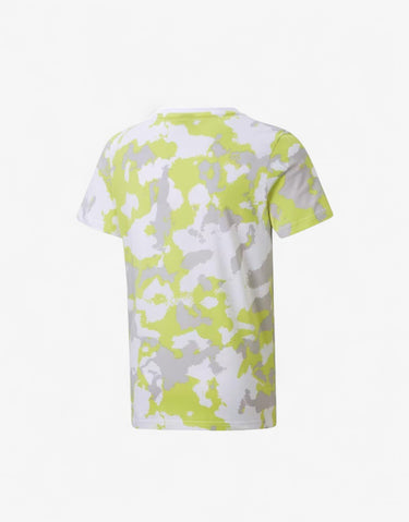 PUMA Alpha All Over Print Tee White/Yellow | MegaMall.bg