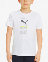 PUMA Alpha Graphic Tee White Бял 140 | MegaMall.bg