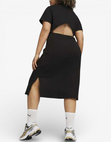 PUMA Classics Ribbed Tee Dress Black | MegaMall.bg