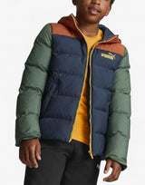 PUMA Colorblock Hooded Jacket Blue/Green Син 140 | MegaMall.bg