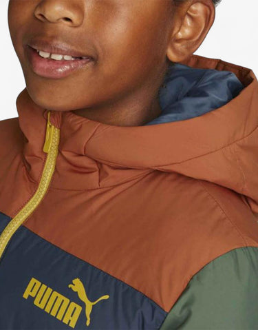 PUMA Colorblock Hooded Jacket Blue/Green | MegaMall.bg