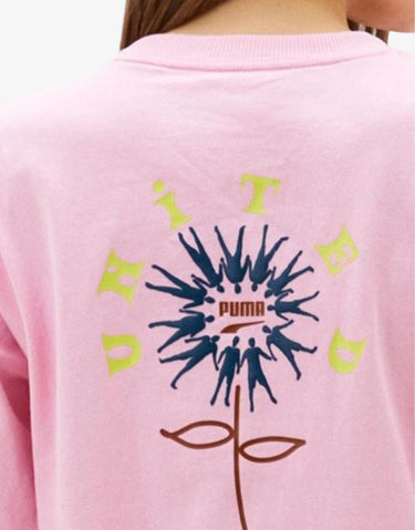 PUMA Downtown Graphic Print Tee Pink