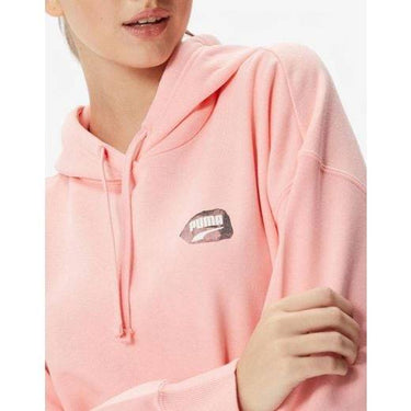 PUMA Downtown Oversized Graphic Hoodie Pink | MegaMall.bg