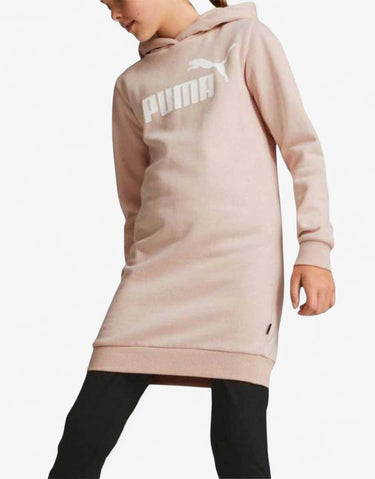 PUMA Essentials Logo Hooded Dress Pink