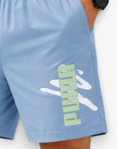PUMA Essentials Logo Lab Shorts Blue | MegaMall.bg