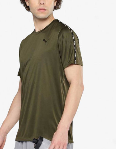 PUMA Essentials Taped Tee Dark Olive | MegaMall.bg
