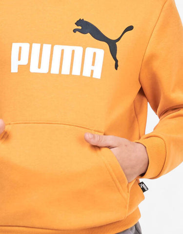 PUMA Essentials+ 2 Color Big Logo Hoodie Orange | MegaMall.bg
