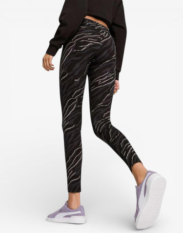 PUMA Essentials+ Animal All Over Print Leggings Black | MegaMall.bg