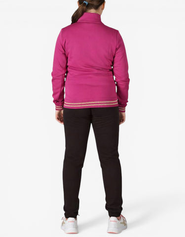 PUMA Essentials+ Glitter Full-Zip Tracksuit Violet/Black